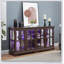 Vitrine à DEL avec tablettes réglables et portes en verre, parfaite pour mettre en valeur des objets de collection à la maison ou au bureau-203083536