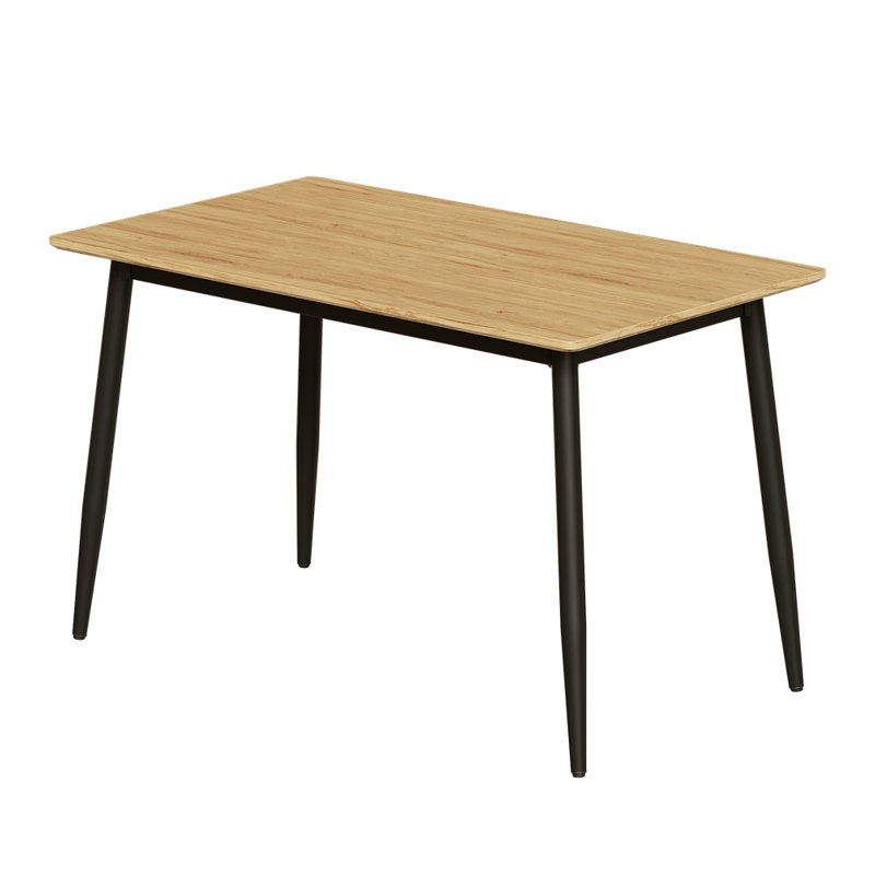 Modern Minimalist Wood Grain Tabletop Dining Table, Stylish Dining Table, Kitchen Dining Table, Sturdy And Durable, Easy To Assemble, Metal Leg Design, Suitable For 4-6 People, Suitable For Home