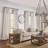 Destini Drop Cloth Light Filtering Ring Top Tab Farmhouse Curtain with Valance-82922718-82922705