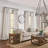 Drop Cloth Curtain Panel, Light Filtering Ring and Tab Top with Attached Valance, 84 in Long x 50 in Wide, Farmhouse Single Window Panel, Bedroom, Living Room and Dining Room, Off White-82922705-82922718