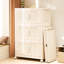 4 armoires de rangement pliantes blanches avec porte magnétique - 19,91 po x 12 po x 40,97 po pour la chambre à coucher, le salon, la cuisine, le dortoir étudiant en plastique, les roues, sans odeur 19,91 po et pour de multiples réglages