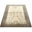 Tapis unique en laine noué à la main de 4 pi x 5 pi 5 po beige, rouge et noir des années 1960