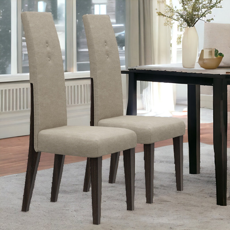 Chaises d'appoint de salle à manger en microfibre Darihanna