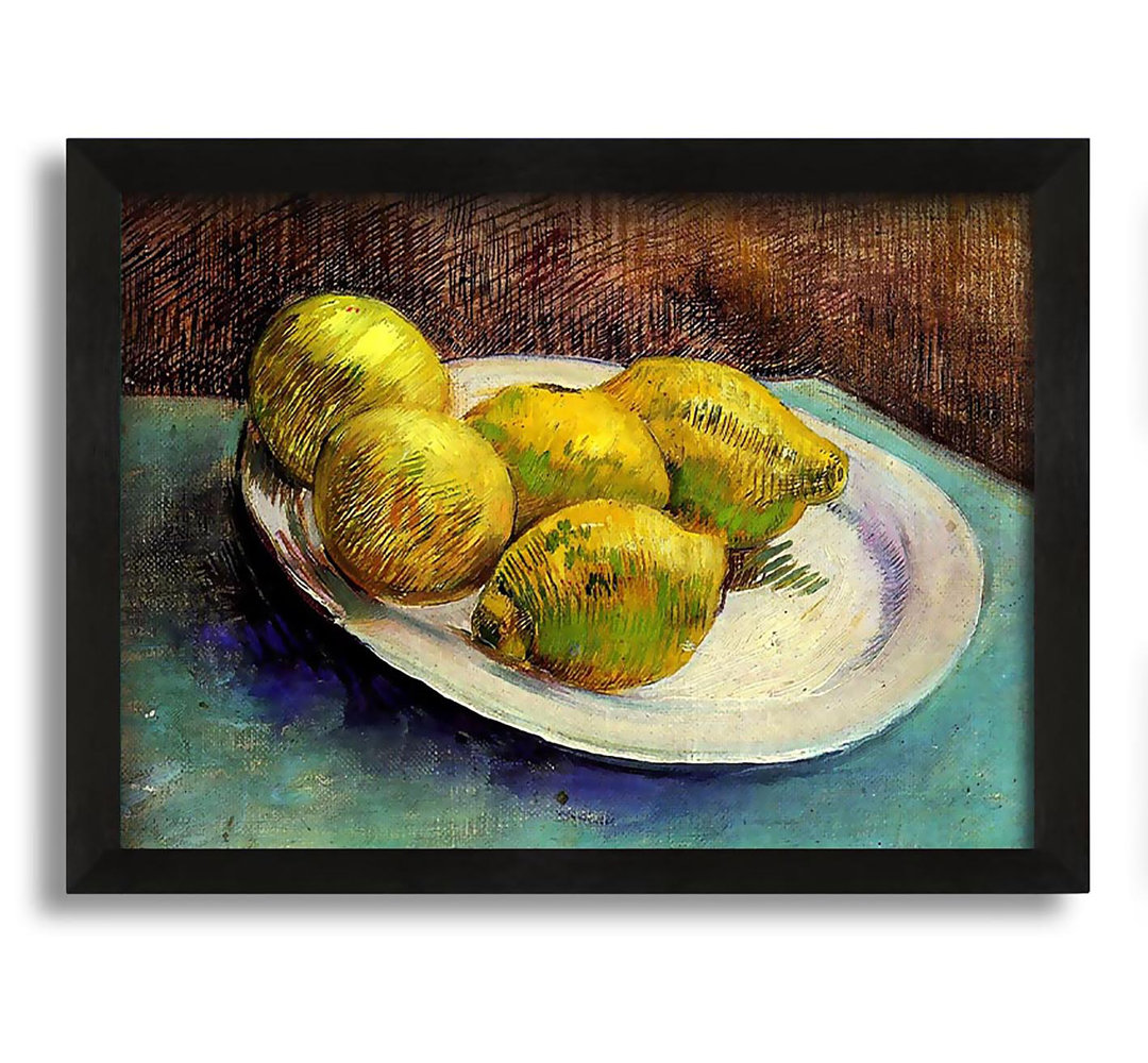 Gerahmtes Leinwandbild Still Life With Lemons On A Plate von Vincent Van Gogh