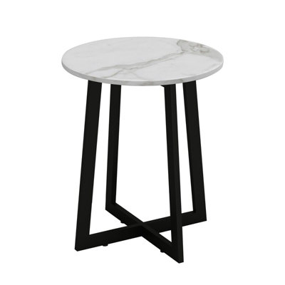 Ajana Solid Wood Cross Legs End Table