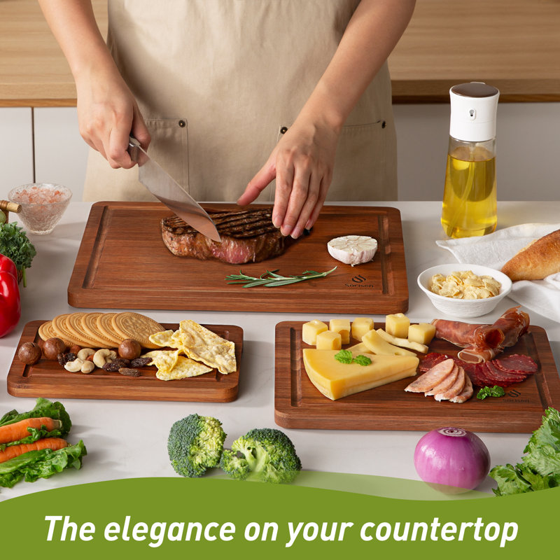3 Pcs Bamboo Cutting Board for Kitchen