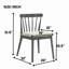 Chaise d'appoint de salle à manger rustique 2 pièces, cadre en bois pour l'intérieur-1748333994