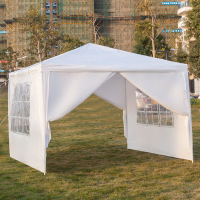 10x10x8.5'four Sides Portable Waterproof Home Tent With Spiral Tubes Frame – Iron & 90g/m2 Pe Material For Household, Wedding, Party & Parking Shed
