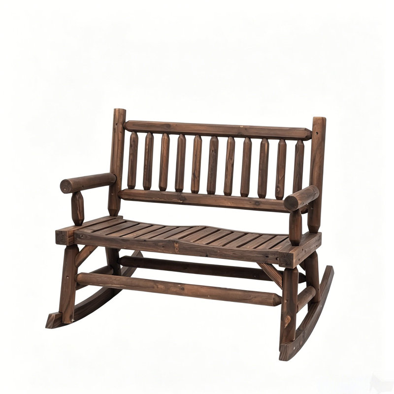 Causeuse arrière, chaise berçante en bois, banc berçant de jardin