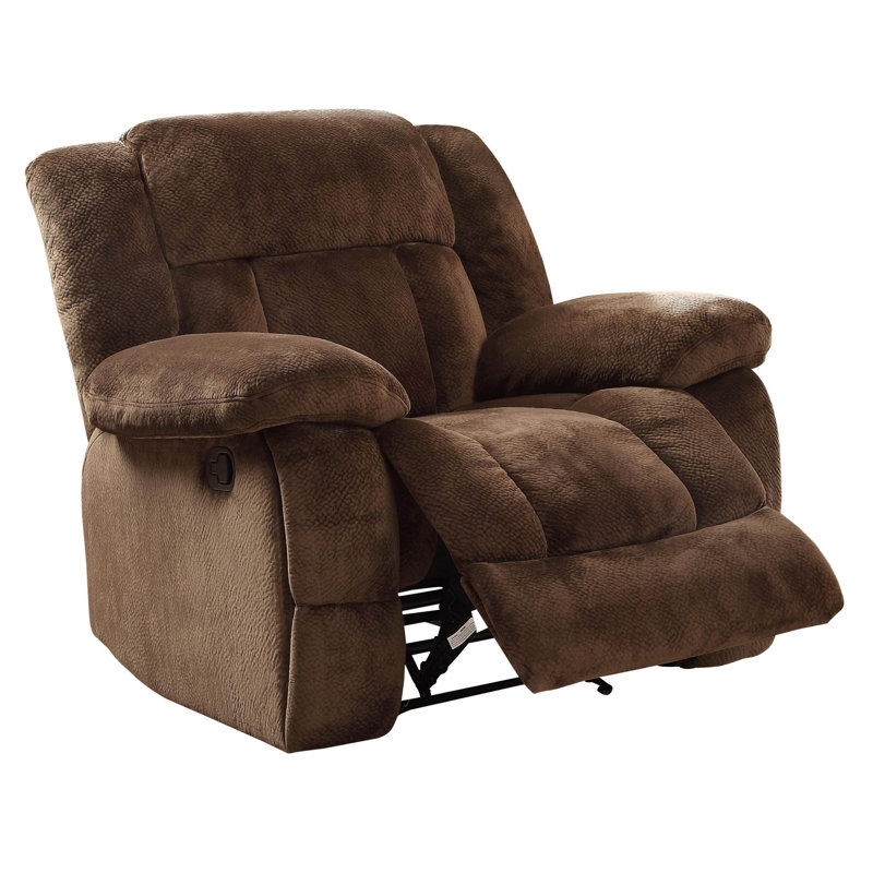Fauteuil inclinable manuel oscillant standard de 40 po de large Rimah, Brun
