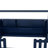 Navy Twin Pine House Bed With LED Shelf Storage-719036529