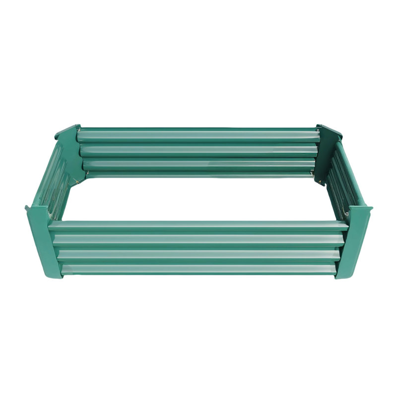 Rectangle Metal Raised Garden Bed (), Green, 11.81" H x 24" W x 47.24" D