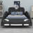Race Car-Shaped Platform Bed With Wheels-579536317
