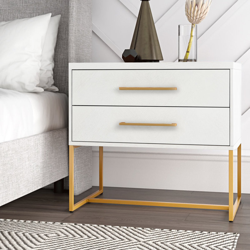 Table de chevet 29,5 po Sheldon, Blanc