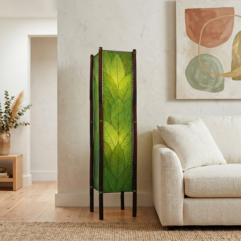 Lampe sur pied colonne 48 po Quintan, Vert