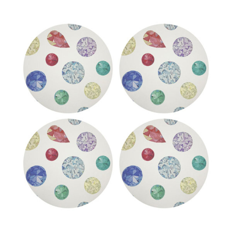 Jewel Pebble 16" Vinyl Placemat, White