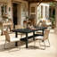 Table de salle à manger d'extérieur 70,9 po: bois synthétique PEHD et trou pour parasol-2068093232