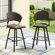  outdoor swivel bar chair 2 pc grey