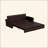 Chesterfield Sofa,93.7" King Pull Out Sofa Bed, 3-In-1 Faux Leather Convertible Sleeper Sofa With Nailhead Trim & Rolled Arm,Multi-Functional Sofa Bed For Living Room,Bedroom,Apartment,Office-1840445588