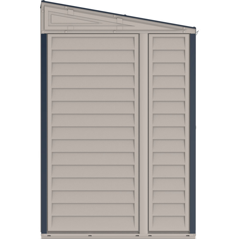 SideMate Pro 10 ft. W x 4 ft. D Vinyl Lean-To Storage Shed with Front Double Doors