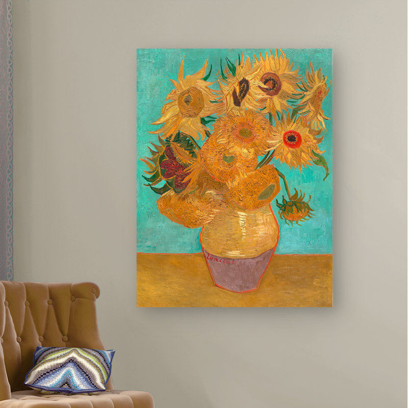Sunflowers by Vincent Van Gogh - Wrapped Canvas Print, 70cm H x 50cm W x 4cm D