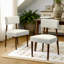 Chaise d'appoint rembourrée en bois massif-201365176-202013807