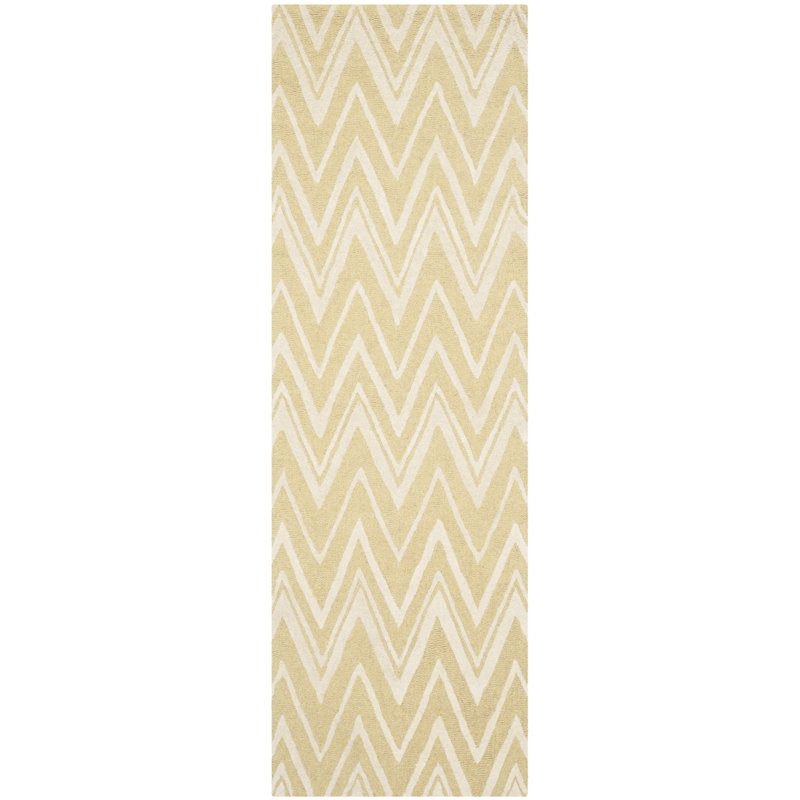 Sanyla Hand Tufted Wool Chevron Rug, Runner 2'6" x 8'
