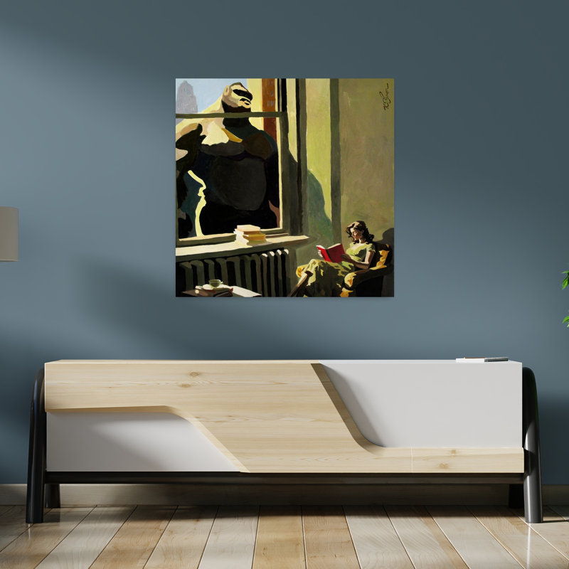 «A Good Book», art singe contemporain, H 36 po x l 36 po