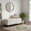 Banc de rangement en mélange de lin 51 po