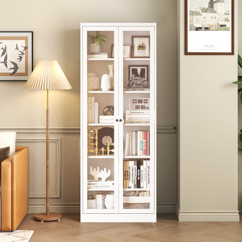 72.05 " H Durable Metal Pantry Cabinet With 2 Doors And 5 Adjustable Shelves - Multi-Use for Kitchen, Living Room, Bedroom