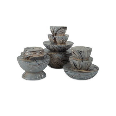 Marbleized Handmade Wood Decorative Box