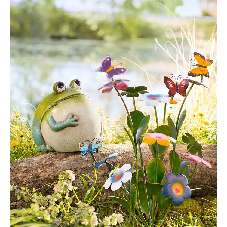 Miniature Fairy Garden Frog Statue Sculpture Collectible Figurine