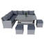 188cm Wide Curved Patio Sofa with Cushions