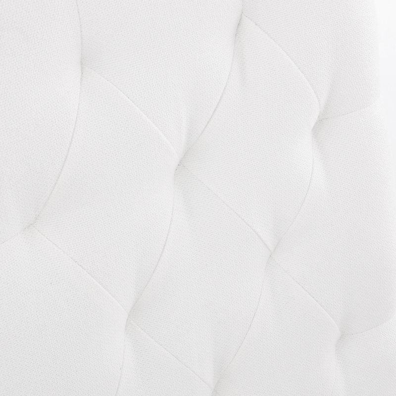 Chaise parsons capitonnée Barbagallo, Polyester blanc