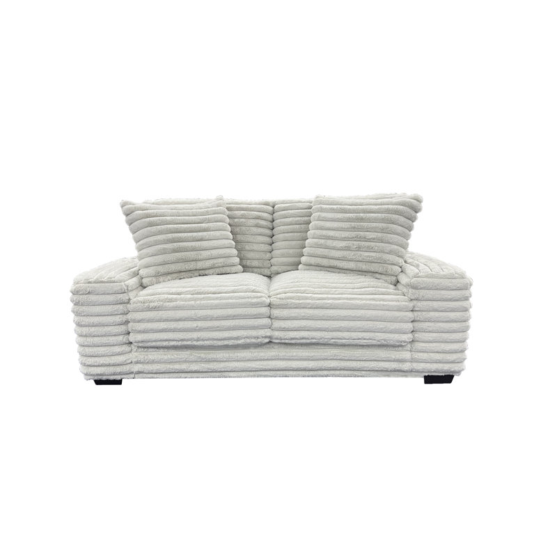 Selph Microfiber Loveseat, Gray