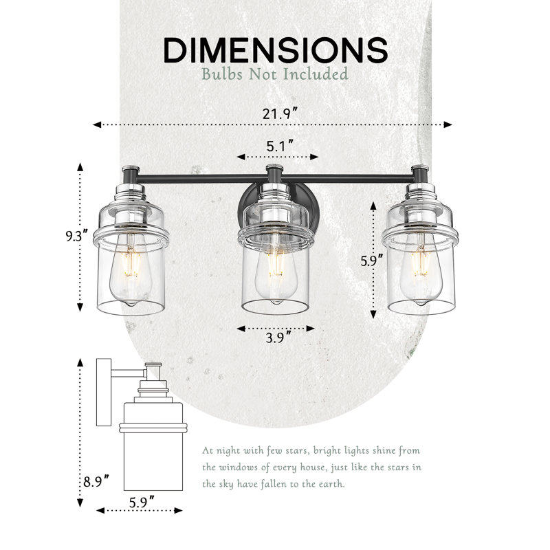 3 - Light Dimmable Vanity Light