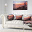 Coussin décoratif Red Rocky Beach with Antique Ruins - Sea & Shore-29455356-89812922