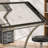 Silver Glass Top Drafting Table with Storage