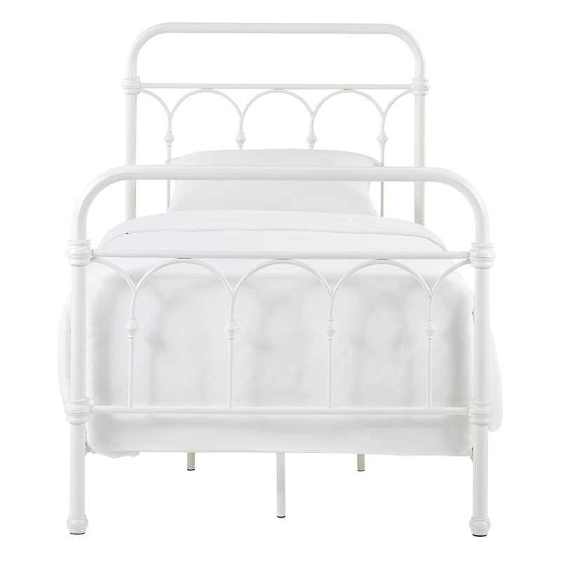 Copake Open-Frame Bed, Twin, Distressed Antique White