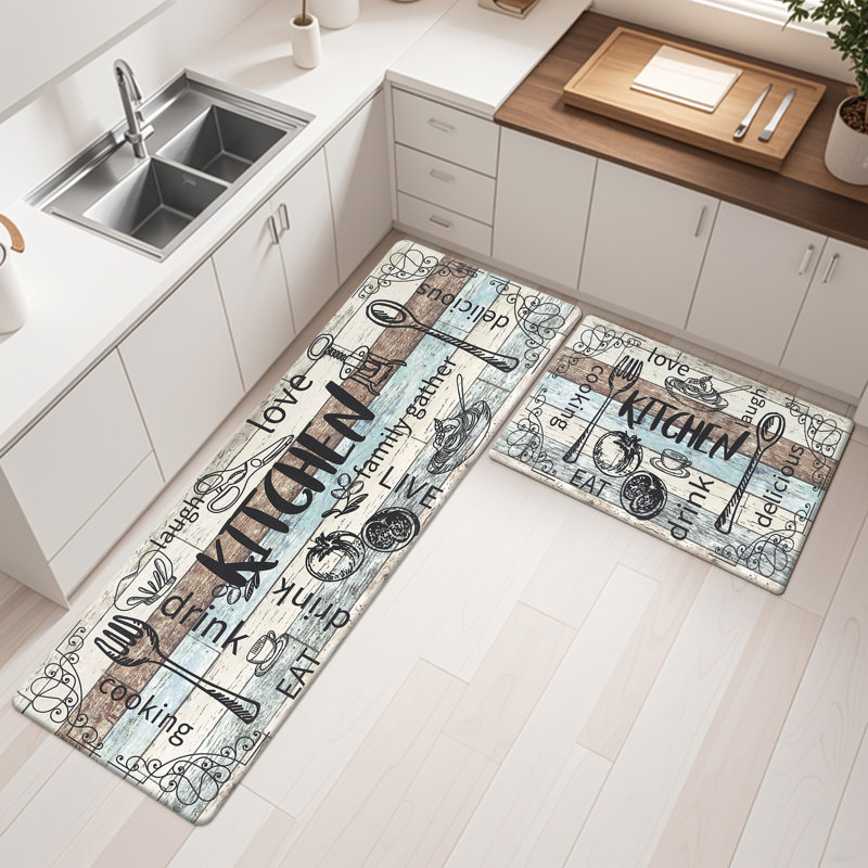 Tapis et tapis de cuisine anti-fatigue (ensemble de 2), Tapis de couloir 18 po x 30 po + 18 po x 48 po