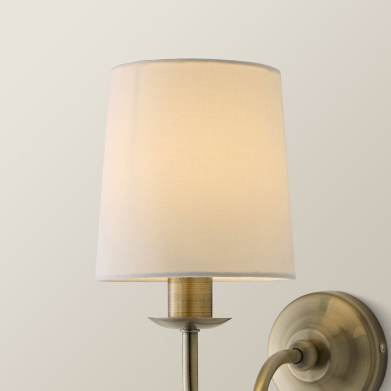 Lorenza Candle Wall Light, No, Antique Brass