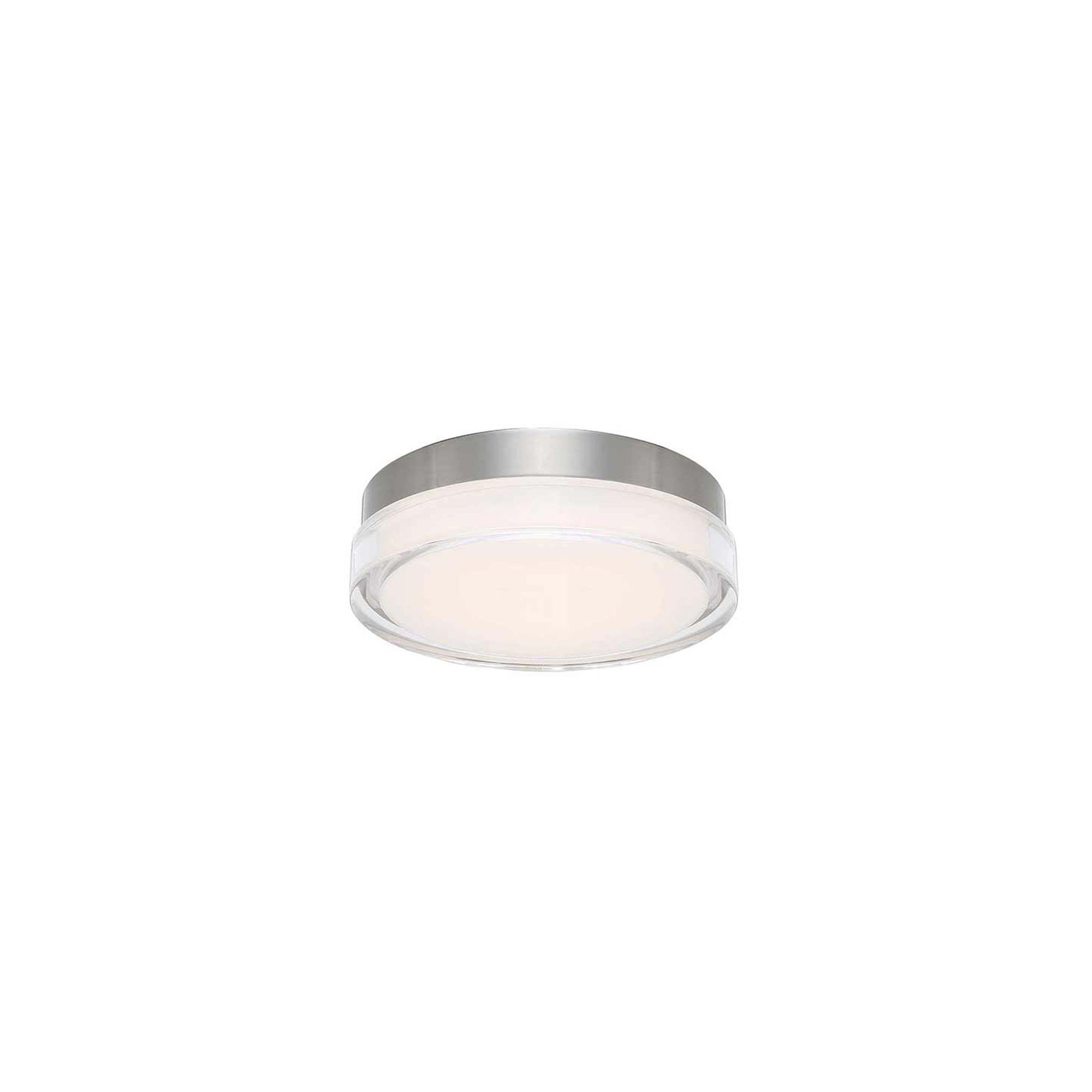 Pi LED Dimmable Round Flush Mount, 3500K, Black, 2.5" H x 6.25" W x 6.25" D