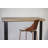 Marquitte Walnut Solid Wood Top Metal Base Dining Table