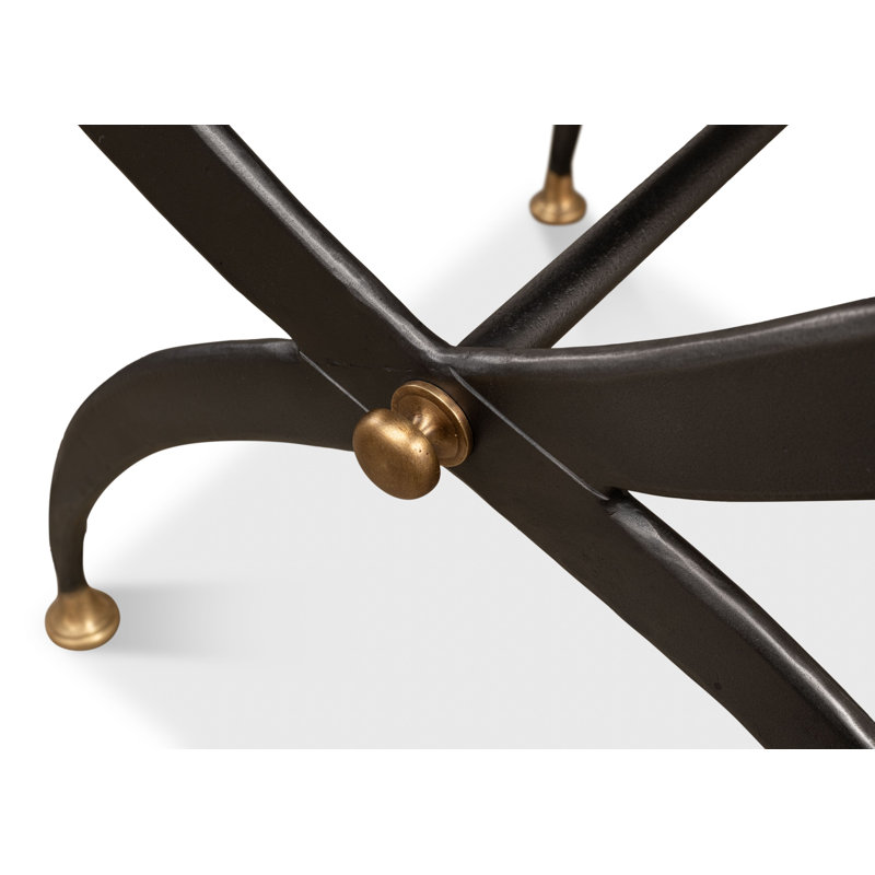 Leather Accent Stool