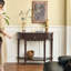 Console noire en bois massif