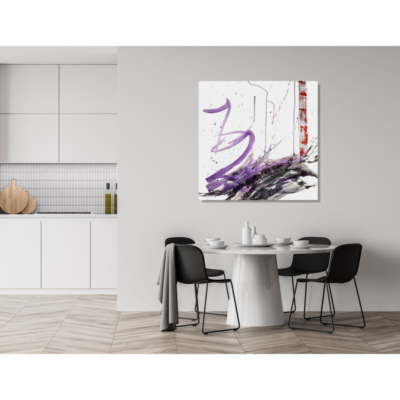 Purple Black III - Artist Enhanced Canvas Print, 36" H x 36" W x 1.5" D, Unframed