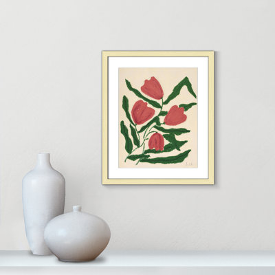 « Tulipes rouges » Estampe de Camilla Bergqvist