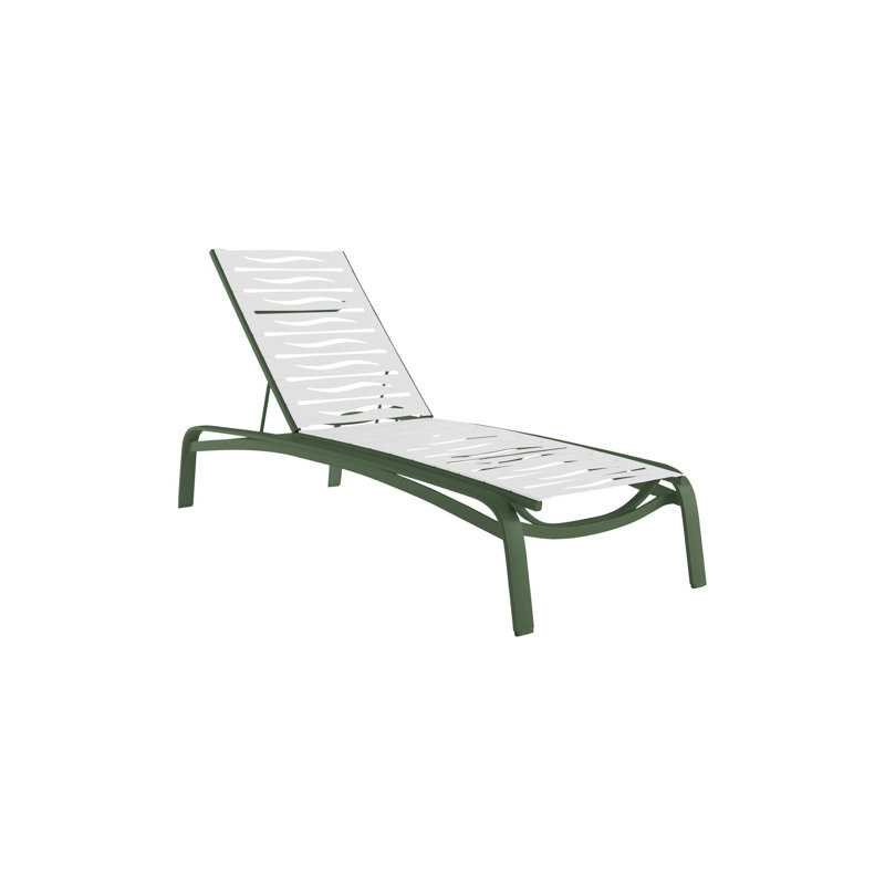 Laguna Beach Outdoor Chaise Lounge, Snow, Obsidian