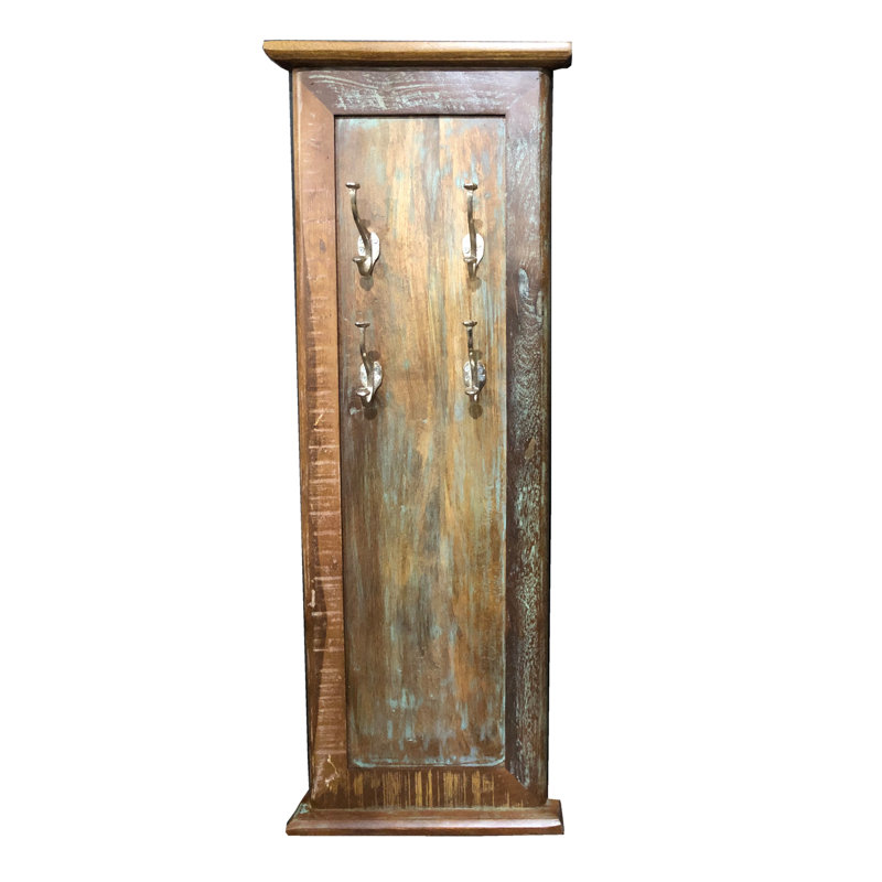 Rukhsar Solid Wood Wall 4 - Hook Wall Mounted Coat Rack