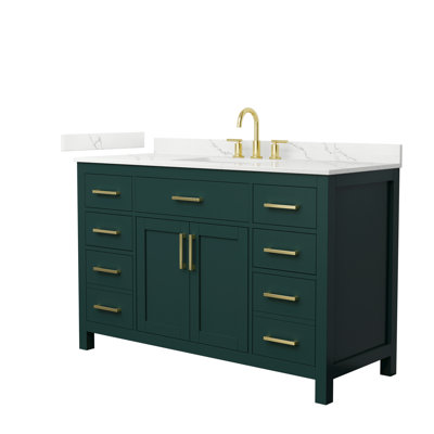 Beckett 54" Freestanding Single Bathroom Vanity with Quartz Top